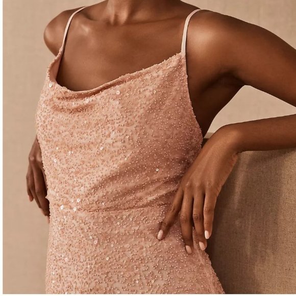 👗Anthropologie Grey Sequin Midi Dress, 12 - Picture 4 of 4